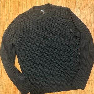 APC 100% merino wool men’s green sweater - medium